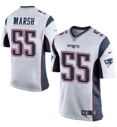 Men's Nike New England Patriots #55 Cassius Marsh Game White NFL Jersey