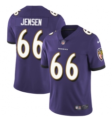 Youth Nike Baltimore Ravens #66 Ryan Jensen Purple Team Color Vapor Untouchable Limited Player NFL Jersey