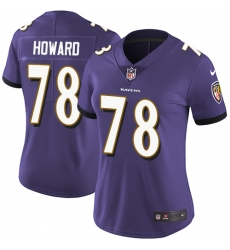 Women's Nike Baltimore Ravens #78 Austin Howard Purple Team Color Vapor Untouchable Limited Player NFL Jersey