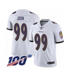 Men's Baltimore Ravens #99 Matt Judon White Vapor Untouchable Limited Player 100th Season Football Jersey