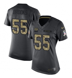 Women's Nike Green Bay Packers #55 Ahmad Brooks Limited Black 2016 Salute to Service NFL Jersey