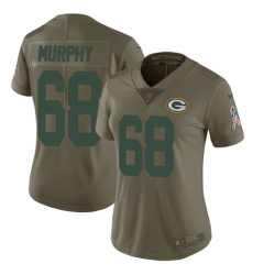 Women's Nike Green Bay Packers #68 Kyle Murphy Limited Olive 2017 Salute to Service NFL Jersey