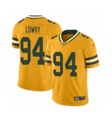 Women's Green Bay Packers #94 Dean Lowry Limited Gold Inverted Legend Football Jersey