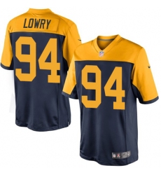 Youth Nike Green Bay Packers #94 Dean Lowry Limited Navy Blue Alternate NFL Jersey