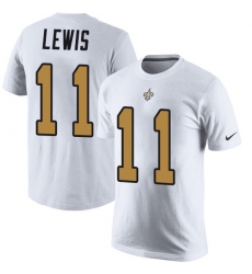 Nike New Orleans Saints #11 Tommylee Lewis White Rush Pride Name & Number T-Shirt