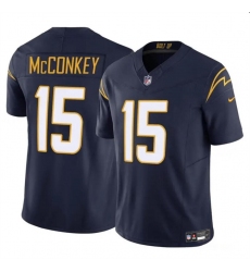 Men's Los Angeles Chargers #15 Ladd McConkey Navy 2024 Draft F.U.S.E. Vapor Limited Football Stitched Jersey
