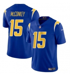 Men's Los Angeles Chargers #15 Ladd McConkey Royal 2024 Draft Vapor Limited Football Stitched Jersey