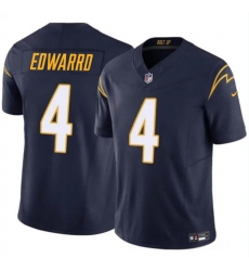 Men's Los Angeles Chargers #4 Gus Edwards Navy 2024 F.U.S.E. Vapor Limited Football Stitched Jersey
