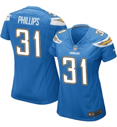 Women's Nike Los Angeles Chargers #31 Adrian Phillips Game Electric Blue Alternate NFL Jersey