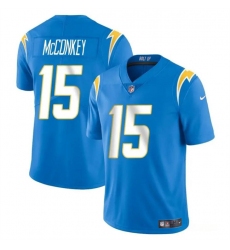 Youth Los Angeles Chargers #15 Ladd McConkey Light Blue 2024 Draft Vapor Limited Football Stitched Jersey