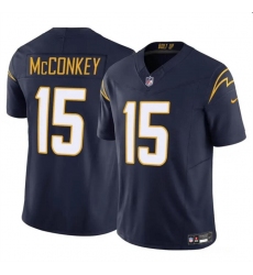 Youth Los Angeles Chargers #15 Ladd McConkey Navy 2024 Draft F.U.S.E. Vapor Limited Football Stitched Jersey