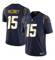 Youth Los Angeles Chargers #15 Ladd McConkey Navy 2024 Draft Vapor Limited Football Stitched Jersey
