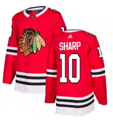 Men's Adidas Chicago Blackhawks #10 Patrick Sharp Premier Red Home NHL Jersey