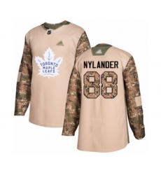 Men's Toronto Maple Leafs #88 William Nylander Authentic Camo Veterans Day Practice Hockey Jersey