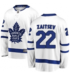 Men's Toronto Maple Leafs #22 Nikita Zaitsev Fanatics Branded White Away Breakaway NHL Jersey