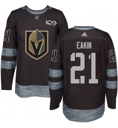 Men's Adidas Vegas Golden Knights #21 Cody Eakin Authentic Black 1917-2017 100th Anniversary NHL Jersey