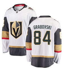 Men's Vegas Golden Knights #84 Mikhail Grabovski Authentic White Away Fanatics Branded Breakaway NHL Jersey