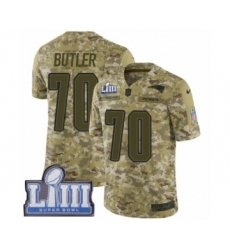 Men's Nike New England Patriots #70 Adam Butler Limited Camo 2018 Salute to Service Super Bowl LIII Bound NFL Jersey