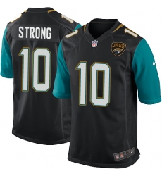 Men's Nike Jacksonville Jaguars #10 Jaelen Strong Game Black Alternate NFL Jersey