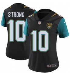 Women's Nike Jacksonville Jaguars #10 Jaelen Strong Black Alternate Vapor Untouchable Elite Player NFL Jersey