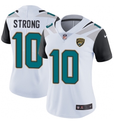 Women's Nike Jacksonville Jaguars #10 Jaelen Strong White Vapor Untouchable Limited Player NFL Jersey