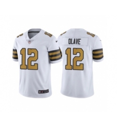 Men's New Orleans Saints #12 Chris Olave White Limited Stitched Jersey