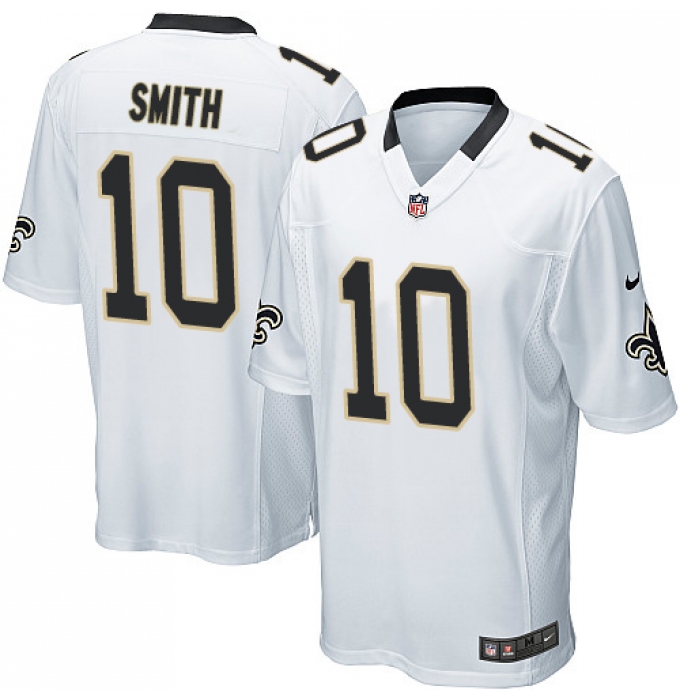 Men's Nike New Orleans Saints #10 Tre'Quan Smith Game White NFL Jersey