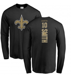 NFL Nike New Orleans Saints #10 Tre'Quan Smith Black Backer Long Sleeve T-Shirt
