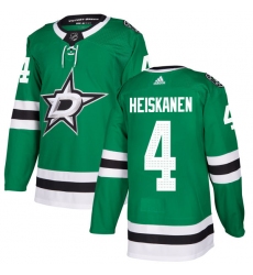 Men's Adidas Dallas Stars #4 Miro Heiskanen Premier Green Home NHL Jersey
