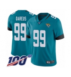 Men's Jacksonville Jaguars #99 Marcell Dareus Teal Green Alternate Vapor Untouchable Limited Player 100th Season Football Jersey