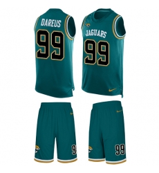 Men's Nike Jacksonville Jaguars #99 Marcell Dareus Limited Teal Green Tank Top Suit NFL Jersey
