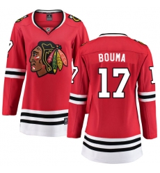Women's Chicago Blackhawks #17 Lance Bouma Fanatics Branded Red Home Breakaway NHL Jersey