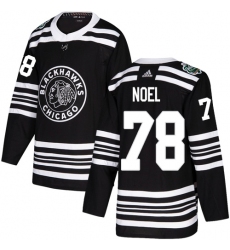 Men's Adidas Chicago Blackhawks #78 Nathan Noel Authentic Black 2019 Winter Classic NHL Jersey