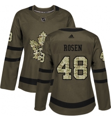 Women's Adidas Toronto Maple Leafs #48 Calle Rosen Authentic Green Salute to Service NHL Jersey