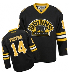 Youth Reebok Boston Bruins #14 Paul Postma Authentic Black Third NHL Jersey