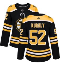 Women's Adidas Boston Bruins #52 Sean Kuraly Premier Black Home NHL Jersey