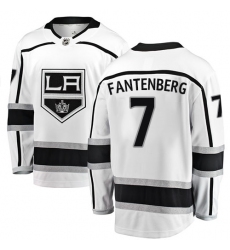 Youth Los Angeles Kings #7 Oscar Fantenberg Authentic White Away Fanatics Branded Breakaway NHL Jersey