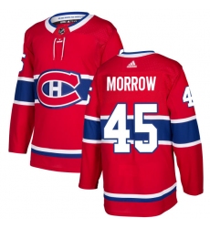 Youth Adidas Montreal Canadiens #45 Joe Morrow Premier Red Home NHL Jersey