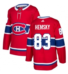Youth Adidas Montreal Canadiens #83 Ales Hemsky Premier Red Home NHL Jersey