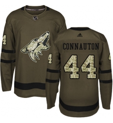 Youth Adidas Arizona Coyotes #44 Kevin Connauton Premier Green Salute to Service NHL Jersey