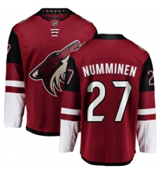 Youth Arizona Coyotes #27 Teppo Numminen Fanatics Branded Burgundy Red Home Breakaway NHL Jersey