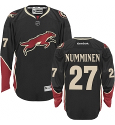 Youth Reebok Arizona Coyotes #27 Teppo Numminen Authentic Black Third NHL Jersey