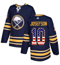 Youth Adidas Buffalo Sabres #10 Jacob Josefson Authentic Navy Blue USA Flag Fashion NHL Jersey