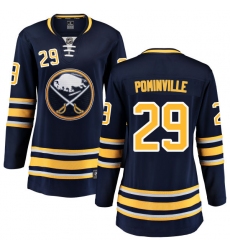 Women's Buffalo Sabres #29 Jason Pominville Fanatics Branded Navy Blue Home Breakaway NHL Jersey