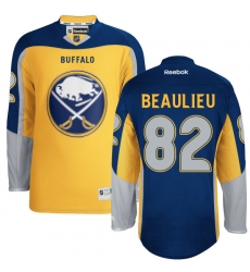 Women's Reebok Buffalo Sabres #82 Nathan Beaulieu Authentic Gold Third NHL Jersey