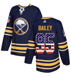 Men's Adidas Buffalo Sabres #95 Justin Bailey Authentic Navy Blue USA Flag Fashion NHL Jersey