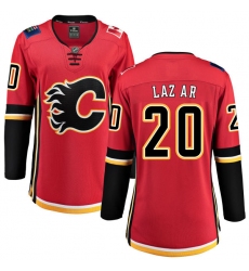 Women's Calgary Flames #20 Curtis Lazar Fanatics Branded Red Home Breakaway NHL Jersey