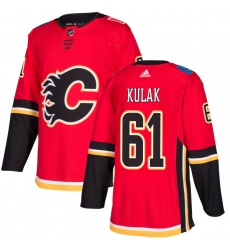 Men's Adidas Calgary Flames #61 Brett Kulak Authentic Red Home NHL Jersey