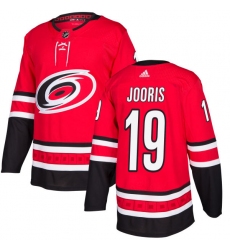 Men's Adidas Carolina Hurricanes #19 Josh Jooris Authentic Red Home NHL Jersey