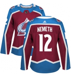 Women's Adidas Colorado Avalanche #12 Patrik Nemeth Premier Burgundy Red Home NHL Jersey